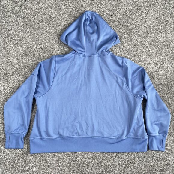 Nike Therma-Fit One Womens Full Zip Hooded Sweatshirt Blue Plus Size 2X - Picture 2 of 12